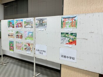 九度山百景絵画展展示風景