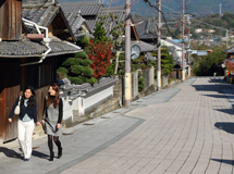 慈尊院山門前の道路